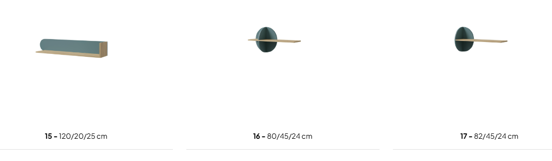 LEXI DĄB CREMONA MACADAMIA MORSKI ZESTAW KOLEKCJA PÓŁKI WYMIARY.png