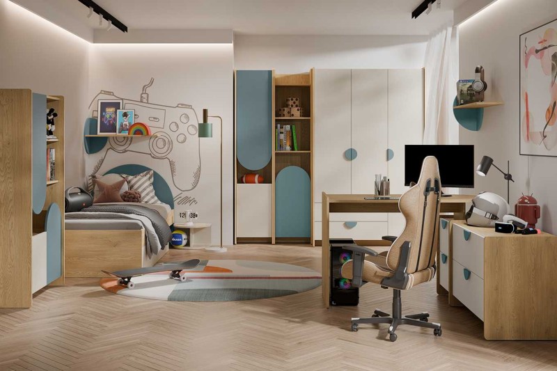 LEXI DĄB CREMONA MACADAMIA MORSKI NIEBIESKI DO POKOJU DZIECKA ARANŻACJA.jpg