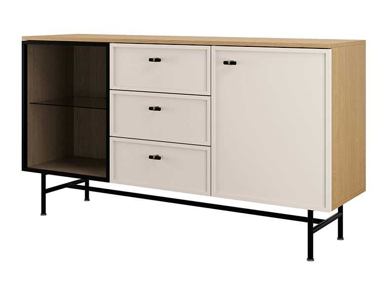 REGAL SREDNI 2S2D SZKLO bez led_dąb wiosenny+macadamia kaszmir kaszmirowy beż beżowy.jpg