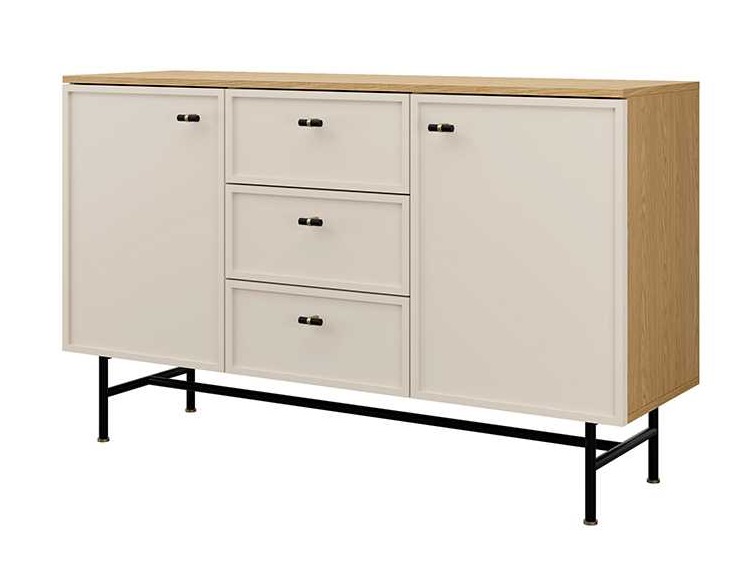 ELORA KOMODA ŚREDNIA 3S2D_dąb wiosenny+macadamia kaszmir kaszmirowa beż beżowa.jpg