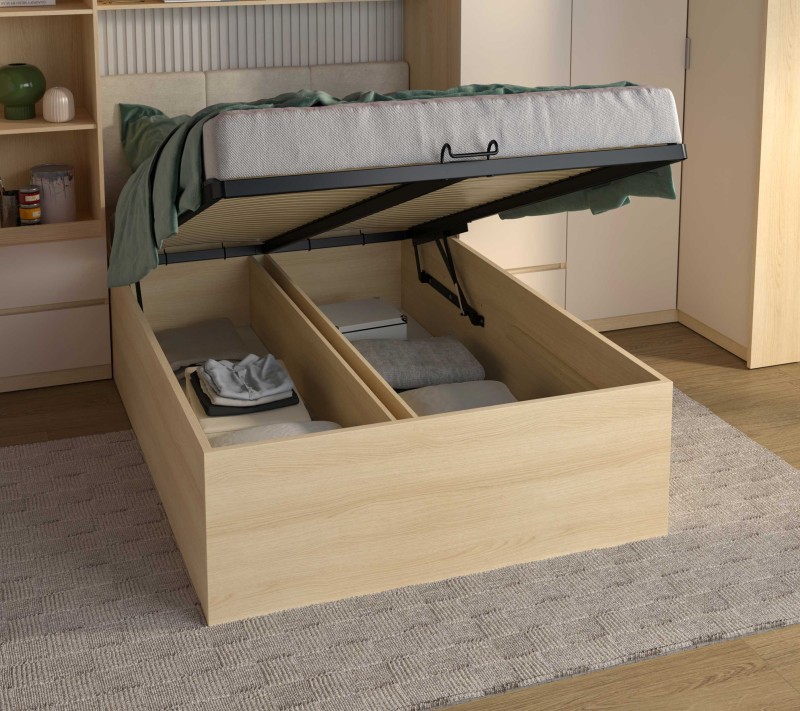 TERRA 24LGON55_1. ŁÓŻKO ZE STELAŻEM POJEMNIKIEM DREWNIANE DĄB LINDBERG 120X200 ARANŻACJA.jpg