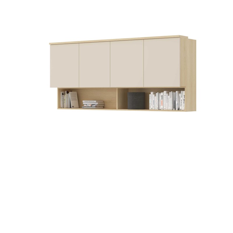 TERRA 24LBON13_2a SZAFKA WISZĄCA CZTERODRZWIOWA DĄB LINDBERG BEŻ PISAKOWY KASZMIROWA ZEWNĄTRZ PÓŁARANŻ.jpg