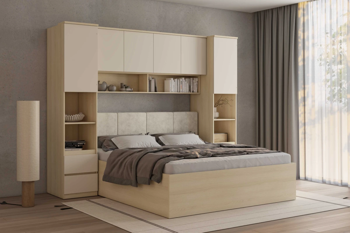 TERRA 24LBON13+24LBON94x2+24LGON32 MEBLOŚCIANKA ZABUDOWA DĄB LINDBERG BEŻ PIASKOWY ARANŻACJA.jpg