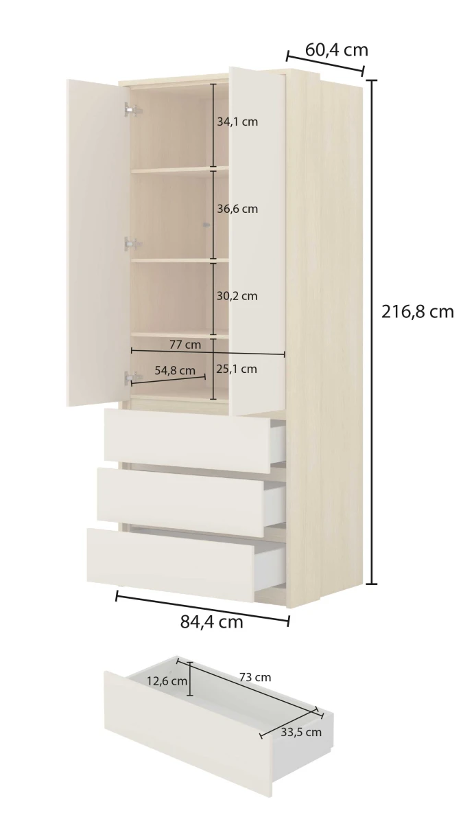 TERRA 24..ON68_7+24LGON01 SZAFA DWUDRZWIOWA 3 SZUFLADY Z LISTWĄ BOCZNĄ DO SYPIALNI MŁODZIEŻOWA WYMIARY.jpg