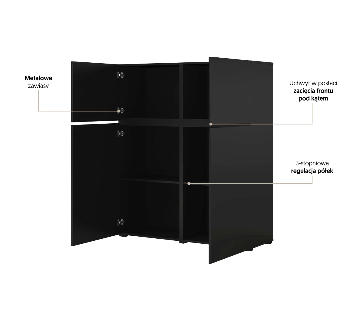 CROSS 24W3MY76_8PL KOMODA WYSOKA CZARNA DO SALONU POKOJU DZIENNEGO OPIS.jpg