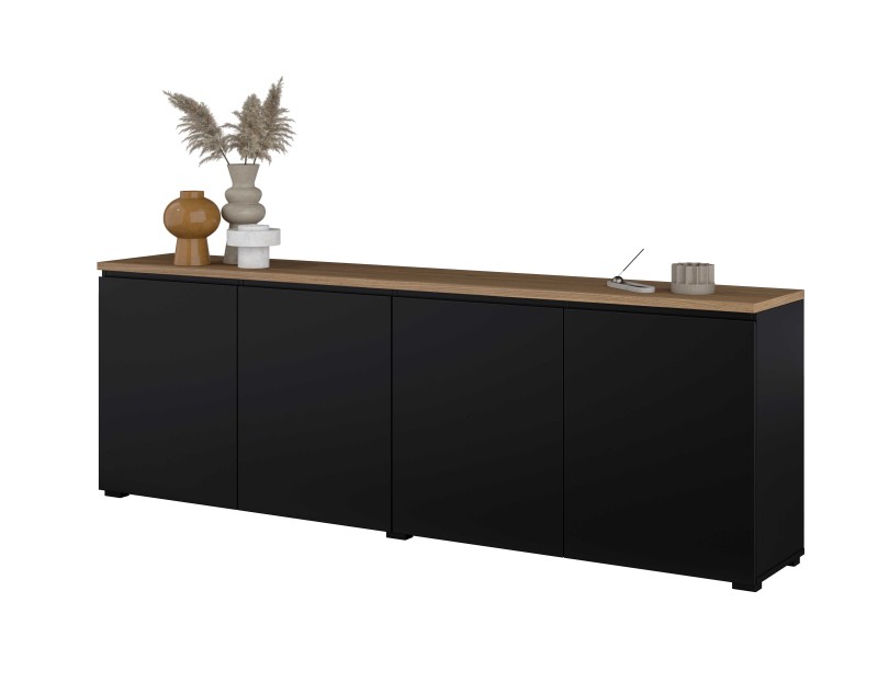 MODO 24W5OJ25_2a KOMODA SZAFKA RTV DO SALONU POKOJU DZIENNEGO CZARNY DĄB MAUVELLA ZEWNĄTRZ PÓŁARANŻ.jpg