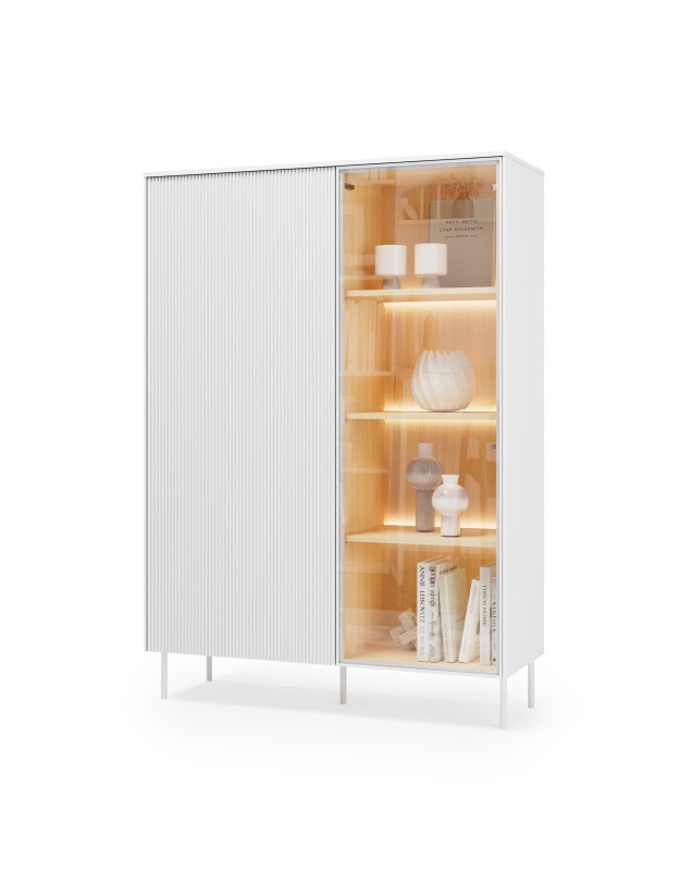 LB2BJDV_02 LIBA WITRYNA DO SALONU BIAŁA DĄB ZEWNĄTRZ PÓŁARANŻ OŚWIETLENIE LED.jpg