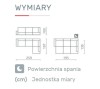 Narożnik MOON Do Salonu Funkcja Spania Regulowany Zagłówek  Wymiary