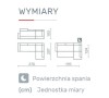 Narożnik UMBRIA II Do Salonu Funkcja Spania Regulowany Zagłówek Wymiary