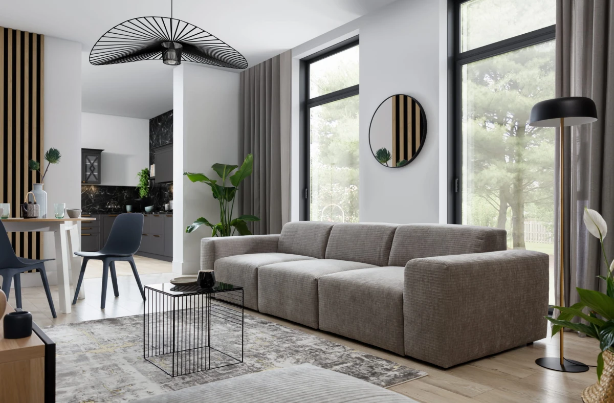 Trzyosobowa Sofa ZEUS 285 cm Modułowa w Salonie