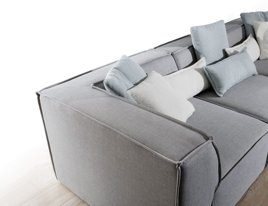 Zdjęcie Prezentujące Podłokietnik Modułowego Narożnika XL FONDY 352 cm w Kształcie "U"