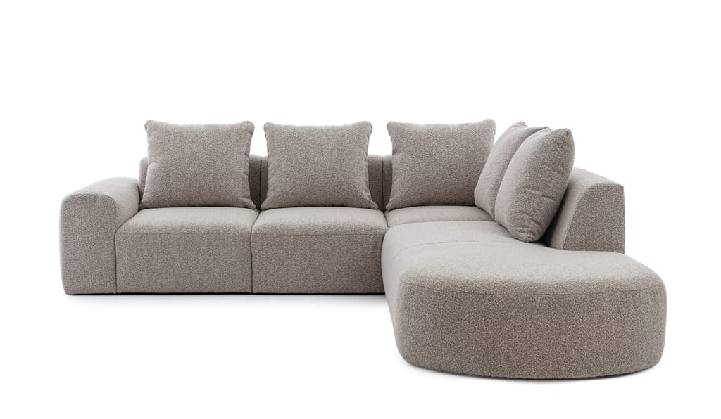 Nowoczesny Prawostronny Narożnik ARES 2 Modułowy 255 cm