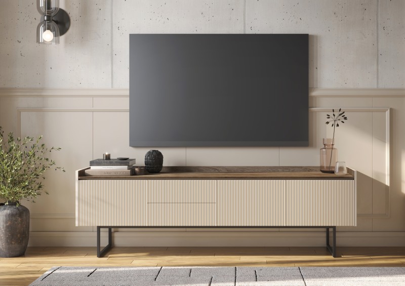 LG6BDC_02a SZAFKA RTV Z OŚWIETLENIEM BEŻOWA DO SALONU ARANŻACJA.jpg