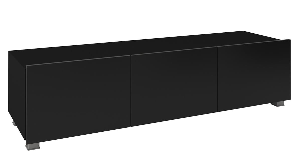 Szafka RTV 150 czarna PRESTIŻ  Stolik Wisząca Stojąca Uniwersalna biały połysk czarny dąb złoty.jpg