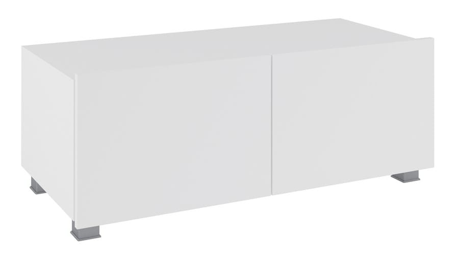 Szafka RTV 100 biała PRESTIŻ  Stolik Wisząca Stojąca Uniwersalna biały połysk czarny dąb złoty.jpg