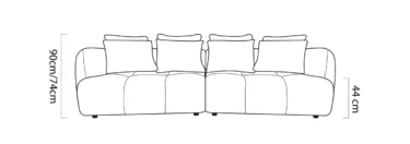 BESSO-SOFA_nowoczesna bigsofa do salonu poduszki oparciowe wygodna duża przeszycia wymiary front.webp