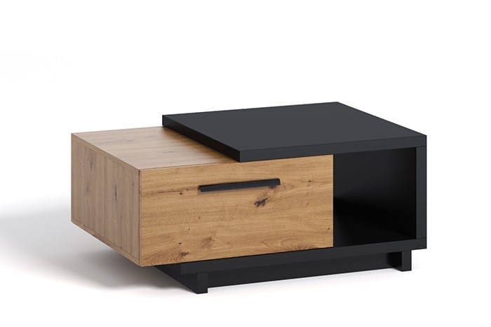 IN ŁAWA 90 Stolik  Kawowy INES szuflada Duża Dąb Artisan Czarna.jpg