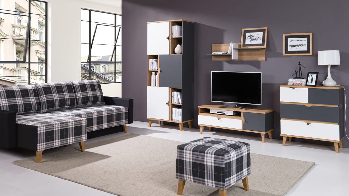 ARANŻ 10 System mebli MEMONE do pokoju dziecka młodzieżowy salonu Dąb złoty grafit biały nowoczesny zestaw.jpg