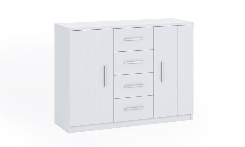 BO K2D4SZ biały Komoda 2-drzwi 4-szuflady Duża Pojemna Do Sypialni BONO.jpg