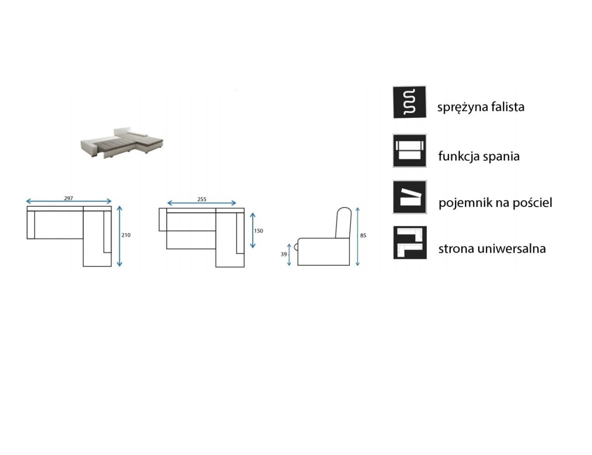 NAROŻNIK L SCANIA WYMIARY