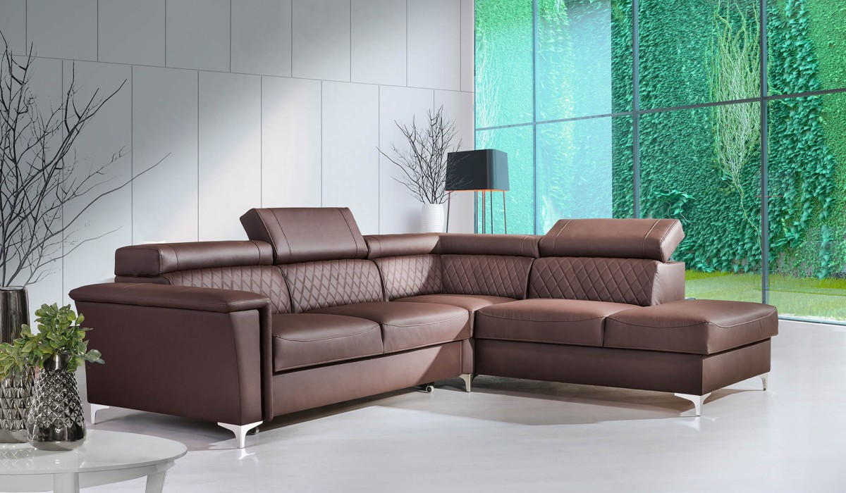 Narożnik GARRY 2 z Pojemnik na Pościel oraz Funkcja Spania Nowoczesny Do Salonu