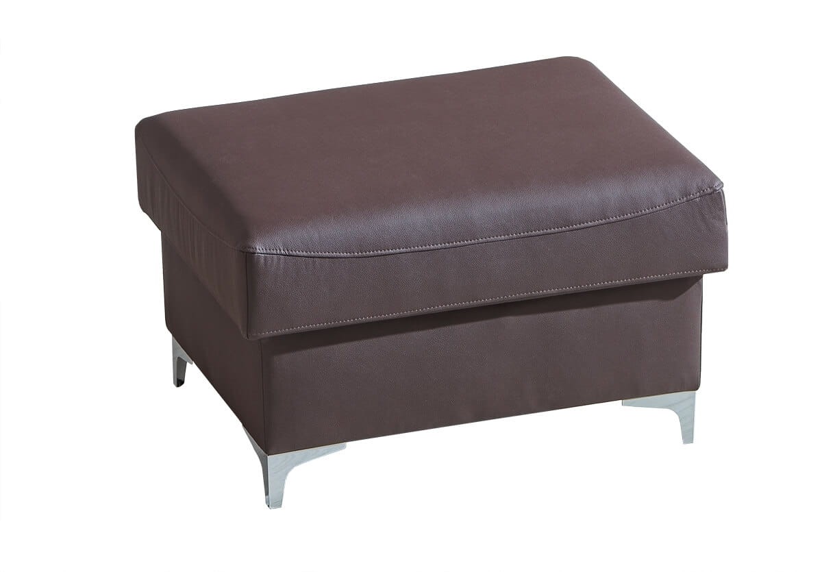 Pufa GARRY Nowoczesna Do Salonu Podnóżek Prostokątna Brązowa