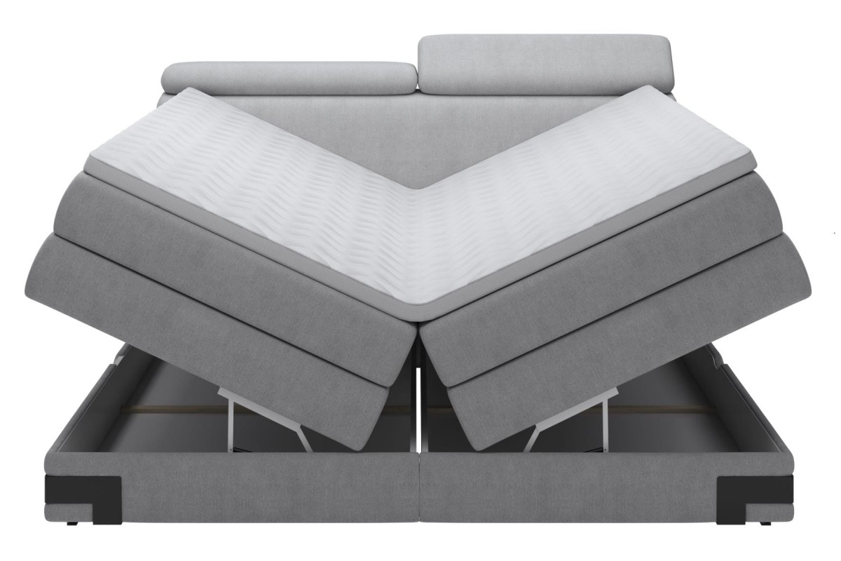 Łóżko Kontynentalne Tapicerowane Kano Na Wysokich Metalowych Nogach Loft Nowoczesne Do Sypialni 140 160 180 x 200 cm Pojemnik Na Pościel.jpg