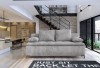 Sofa Sweet z Funkcją Spania i Pojemnikiem na Pościel Luźne Poduszki do Salonu Pokoju Nowoczesna Styl Szara Bez Boków Mała Młodzieżowa Dwuosobowa.jpg