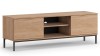 Szafka RTV Stolik Dąb LOFT do Salonu Pokoju Na wysokich Czarnych Nóżkach 150 cm QT-05 QUERTY RTV 2D (Natural Rockford Hickory).jpg