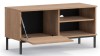 Szafka RTV Stolik Do Salonu Pokoju Pod Telewizor Dąb Wysokie Czarne Nogi LOFT 100 cm QT-04 QUERTY RTV 1D (Natural Rockford Hickory) Środek .jpg