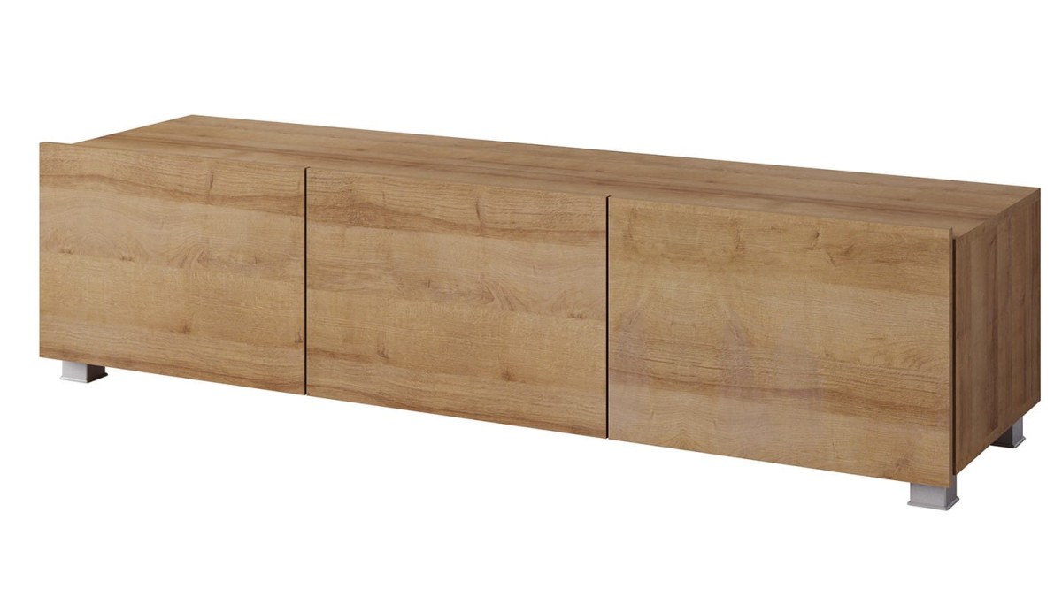 Szafka RTV150 dąb złoty PRESTIŻ  Stolik Wisząca Stojąca Uniwersalna biały połysk czarny dąb złoty.jpg