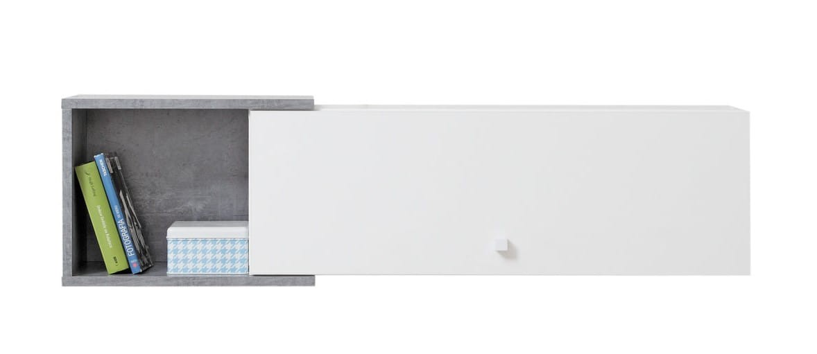 Szafka Wisząca SIGMA SI 13 110 Beton Biały Lux Półka Regał Do Pokoju Młodzieżowego Nowoczesna Duża.jpg