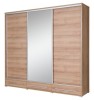 Szafa HAJFA Szerokość 255 cm Dąb Riviera Lustro Do Sypialni Pokoju Garderoba Duża Trzy Szuflady.jpg