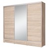 Szafa HAJFA Szerokość 255 cm Dąb Sonoma Lustro Do Sypialni Pokoju Garderoba Duża Trzy Szuflady.jpg