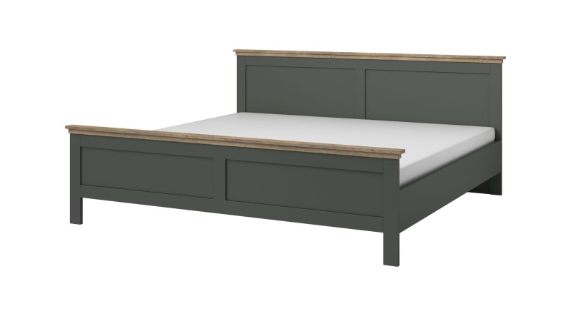 Łóżko EVORA Powierzchnia Spania 160 x 200 cm Zielone Dąb Lefkas Do Sypialni Nowoczesne Helvetia b.jpg
