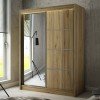 Szafa Przesuwna PAKO Szerokość 120 cm Dąb Craft Złoty + front Lustro Dwudrzwiowa 2-drzwi Do Sypialni Pokoju Salonu Garderoba Duża.jpg