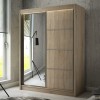 Szafa Przesuwna PAKO Szerokość 120 cm Dąb Sonoma + front Lustro Dwudrzwiowa 2-drzwi Do Sypialni Pokoju Salonu Garderoba Duża.jpg