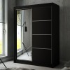 Szafa Przesuwna PAKO Szerokość 120 cm Czarna + front Czarny Lustro Dwudrzwiowa 2-drzwi Do Sypialni Pokoju Salonu Garderoba Duża.jpg