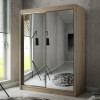 Szafa HOMA Front Lustro Korpus Dąb Sonoma Drzwi Przesuwne Szerokość 120 cm Wysokość 215 cm NOwoczesna Do Sypialni Pokoju Garderoba Dwudrzwiowa .jpg
