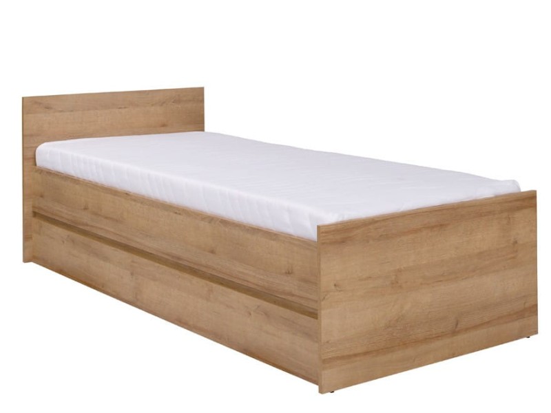 Łóżko COSMO C08 Powierzchnia Spania 80 x 200 cm  Młodzieżowe Do Pokoju Dziecka Jednoosobowe Drewniany Stelaż Nowoczesne Z RAMA DREWNIANA DĄB RIVIERA 2.jpg