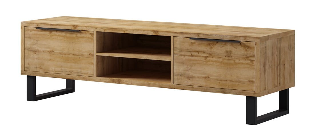 Szafka RTV Halle 40 Szerokość 180 cm Wysokość 50 cm Do Salonu Pokoju Duża Szeroka W stylu LOFT Industrial Metalowe Czarne Nogi.jpg
