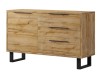 Komoda Halle 47 Szeroka Szerokość 144 cm Wysoka 82 cm 3-Szuflady Drzwi Do Salonu Pokoju Nowoczesne Meble Styl LOFT Dąb WOTAN.jpg
