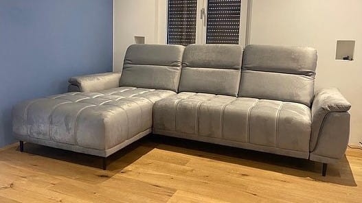 Narożnik FOCUS MINI elektryczna regulacja głębokości siedziska, regulowane zagłówki do pokoju salonu Nowoczesny Styl LOFT