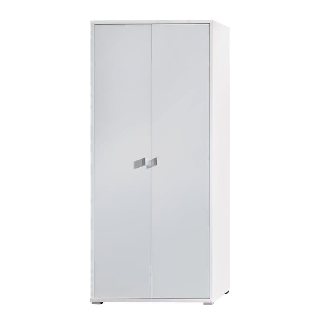 Szafa Dwudrzwiowa A 05 Garderoba Mała Szerokość 85 cm Wysokość 195 cm Głębokość 34 cm Drążek Półki Klasyczna Do Pooju Uniwersalna Biala.jpg
