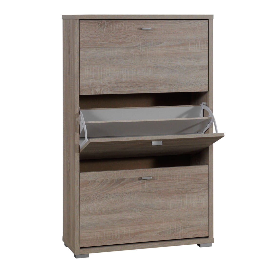 a03 - środek Szafka na buty ANTER A03 Biała Garderoba do Przedpokoju Dwa Poziomy Koszyki .jpg