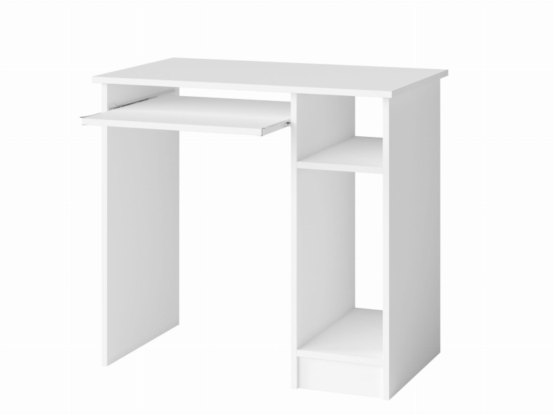 Biurko Mini Do Pokoju Dziecka Młodzieżowe Biura Gabinetu Małe Szerokość 80 cm Wysokość 75 cm Głębokość 50 cm Białe Nowoczesne Szuflada Na Klawiaturę Półka Na Komputer