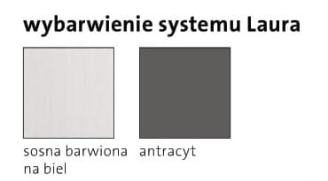 Zesta Mebli Laura Kolor Sosna Barwiona na BIel Antracyt.jpg