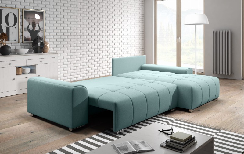 NAROŻNIK ASTON Uniwersalny Błękitny Niebieski w tkaninie Metro 75 funkcja spania.jpg