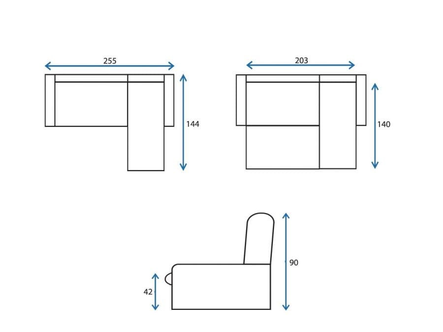 Narożnik Late Wymiary