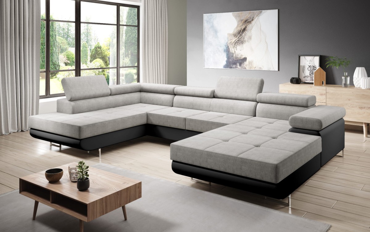 U Madryt 1100 Orinoco 21 LOTUS Narożnik Duży Max Nowoczescy zagłówki regulowane Dwa pojemniki na pościel Podkowa.jpg